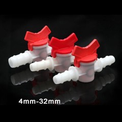 Ball Valve Plastic Barbed Connector Water Tap Air Pump Garden Fit 4mm-32mm Pipe
