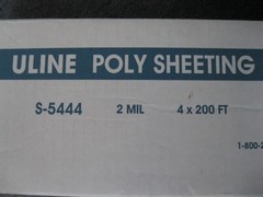 ULINE POLY SHEETING 2 MIL 4 X 200 FT CLEAR UNUSED IN BOX