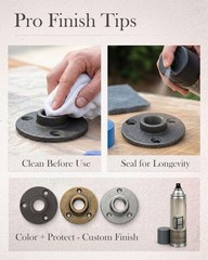 Niubid 10 Pack 3/4 inches Malleable Cast Iron Pipe Flange, inch, Black
