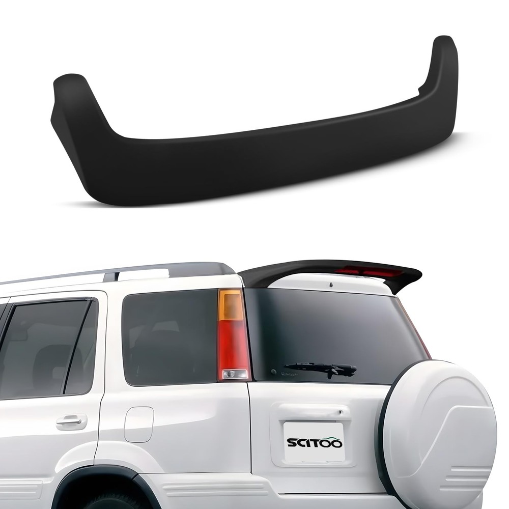 Black ABS Rear Roof Trunk Spoiler Wing With Brake Light for 97-01 Honda CR-V