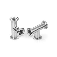 Sanitary Tri Clamp 3 Way Tee 316L Stainless Steel Fitting Connector Φ12.7-219mm