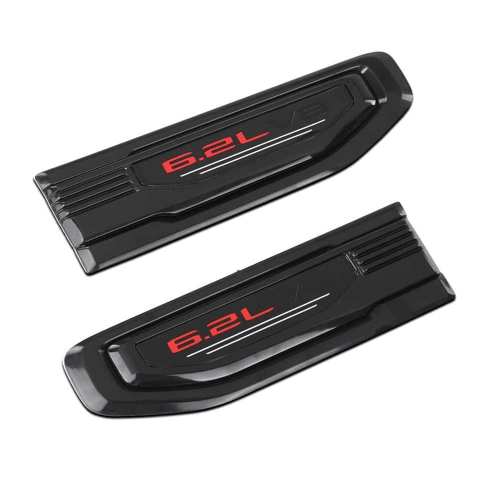 Fender Vent Emblem Kit 2Pcs Black for GMC Sierra 1500 6.2L 2019-2024