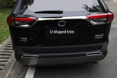 Chrome ABS Rear Door Molding & Trunk Lid Strip Cover Trim for RAV4 2019-2025