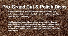 Pro-Graad 4 Pack 6” x 1/2” Medium (P150) Cut & Polish Discs, Aluminum Oxide…