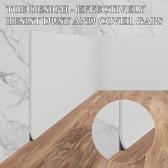 Flexible Baseboard Molding Trim 4″ x 20 ft, Self-Adhesive Vinyl Wall Base Cov…