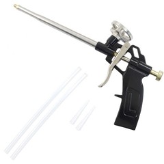 Heavy Duty Foam Gun, Metal Body PU Spray Sealant Expanding Foam Gun Kit