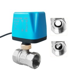 AC220 DC24V Electric Two-Way Ball Valve Stainless Steel N/C N/O DN15-DN32 Valve