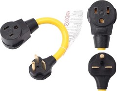 ONETAK NEMA 6-30P to 6-50R ETL Listed 240V 30 Amp 3 Prong Male Plug yellow