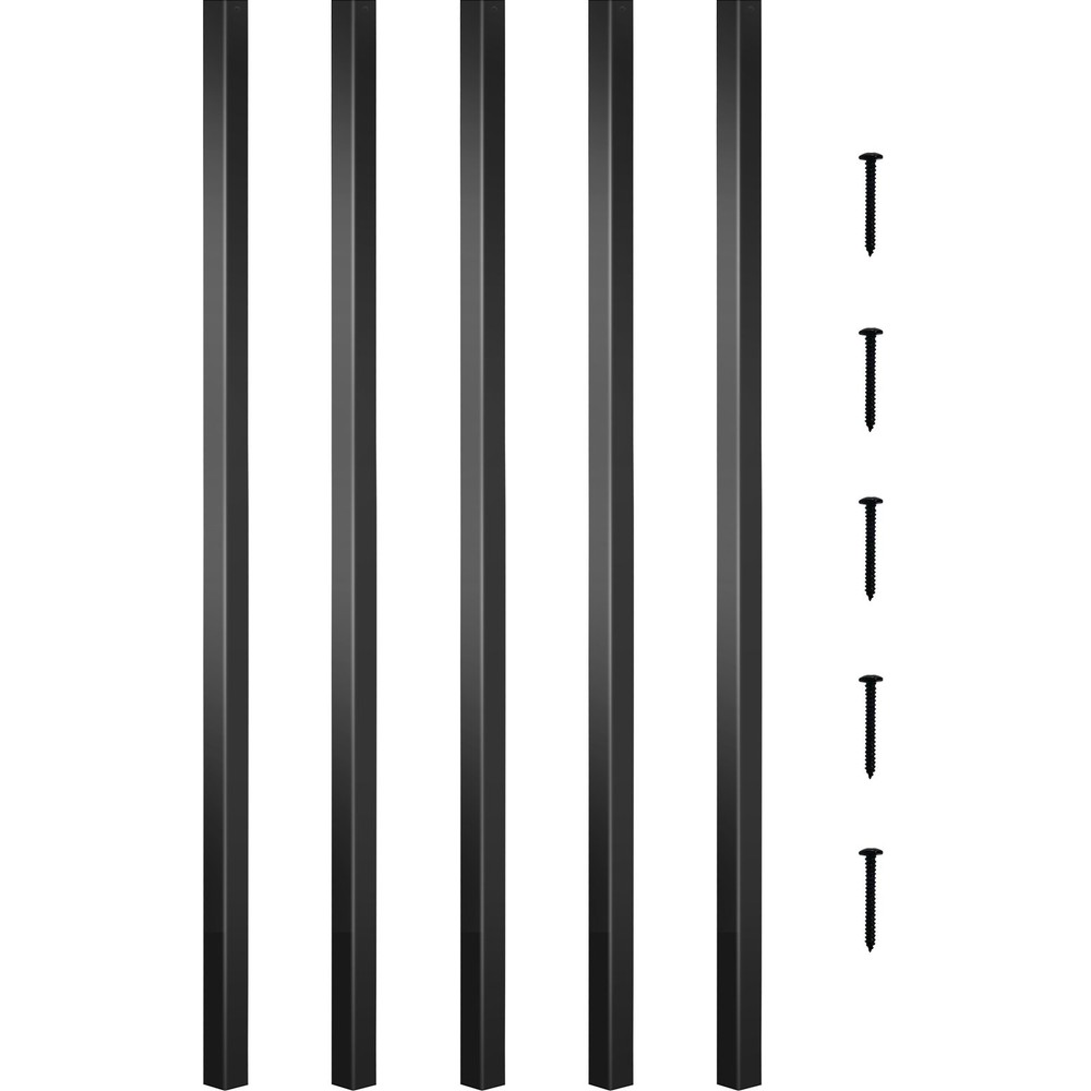Deck Balusters,101 Pack Metal Deck Spindles,26″x0.75″Staircase Baluster with S