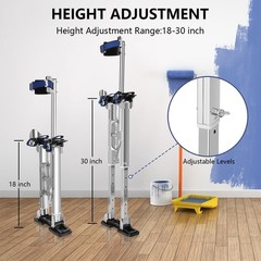 FAHKNS 18-30 Inch Aluminum Drywall Stilts Adjustable Height