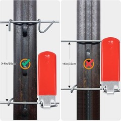 T-Post Clip Tool: Fence Wire Twisting and Fencing Tool with Red 2Pcs,