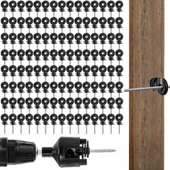 120 Pack Electric Fence Insulators Screw In Ring Wood Post Farm Fencing Kit