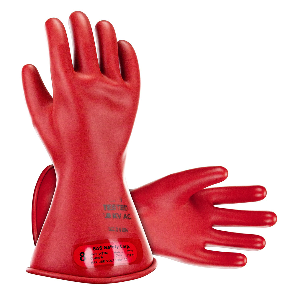 SAS.6418SAS Safety 1-pr of Class 0 Type I Electric Service Gloves, L
