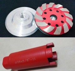 5″ Spiral Turbo Concrete stone Grinding Cup Wheel core bit granite travertine