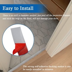 Floor Transition Strip Self Adhesive Cover 2 Inch x 3.3 Feet, Gray