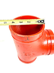 SPF Style ST-1 Straight Tee 4″ Grooved End IPS Pipe Size Fitting
