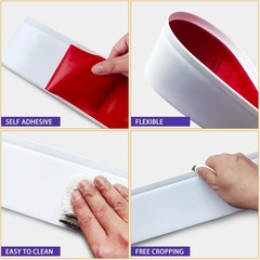 Vinyl Wall Base Baseboard Molding Trim 4″ Flexible Self Adhesive Rubber Wall Bas