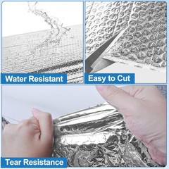Reflective Insulation Roll, 23.6IN x 10FT Double Bubble Wrap Insulation Sheet…