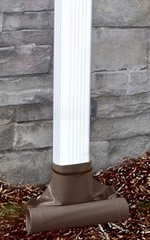 (12) Thermwell DE46BR 46″ Brown Roll Out Roll Up Automatic Downspout Extender
