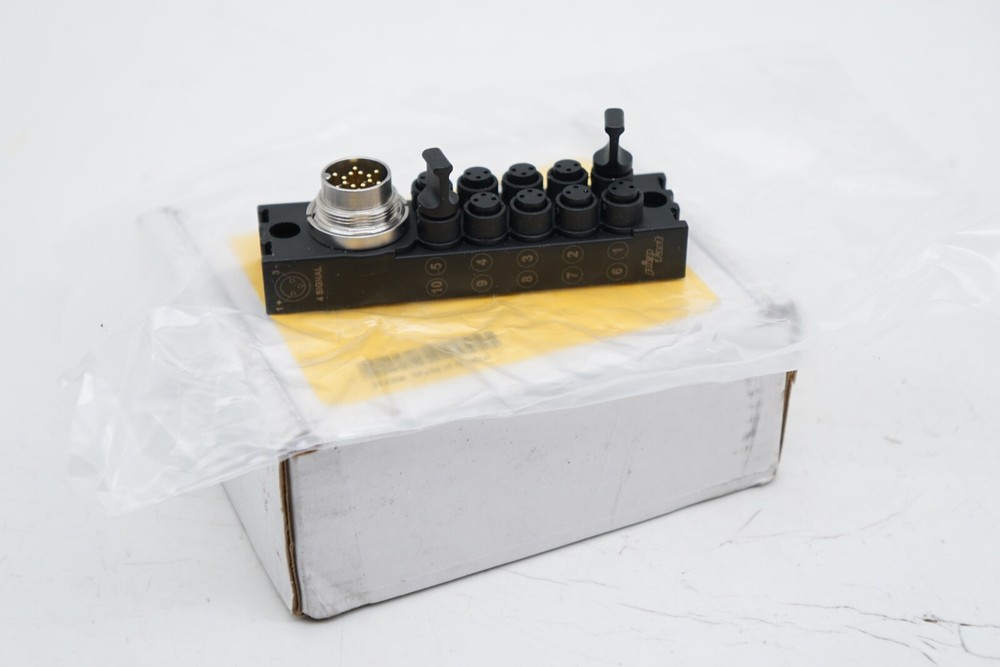 New TURCK VB 1003-BSV14 10-PORT J-BOX; STANDARD WIRING; M16 CONNECTOR U2-13317