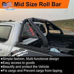 R13 Roll Bar for Mid Size Pickup Truck, Adjustable Chase Rack Sport Bar Roll
