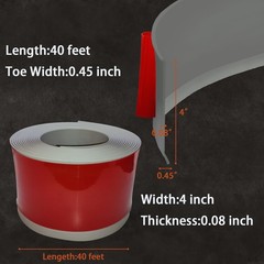 Tridotpul Vinyl Wall Base Baseboard Molding Trim 4″ Flexible Self Adhesive Rubbe