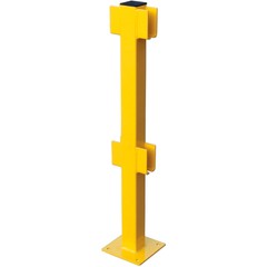 Global Industrial Steel Lift-Out Guard Rail In-Line Post Double-Rail 42″H Yellow