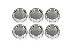 (36X) AIR VENT 4.45 in. x 4.45 in. Round Mill Finish Aluminum Soffit VENT