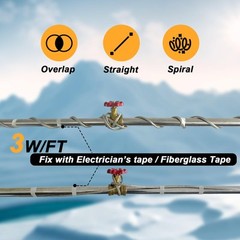 Mobile Home 100′ Heat Cable Htm Braid Self Regulating Heating Tape Water Line Fr