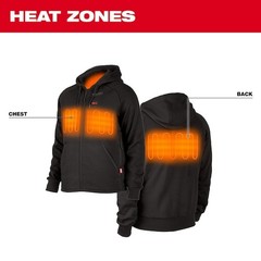 Milwaukee Tool 306B-21M Men’s Heated Hoodie Kit, Milwaukee M12(Tm), 3 Settings,
