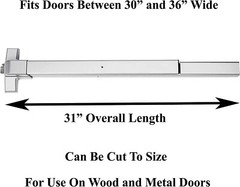 Dynasty Hardware Push Bar Panic Exit Device Aluminum 6.7″L x 3.4″ W