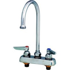 T&S Brass B-1141 Workboard Deck Mounted Faucet W/ 4″” Centers & 133X Swing