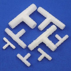 T type Three WAY PP PE Plastic Connector Pipe Air Pump Hose Joiner Tube Fittings