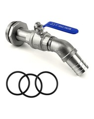 QWORK Drum Faucet for 55 Gallon Steel/Plastic Drum, 2″ 1-1/4″ Outlet, 1 Pack