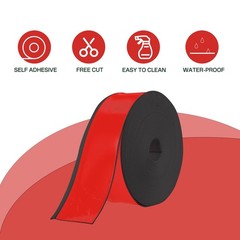 Flexible Baseboard Molding Trim, 4″ x 60′ Self-Adhesive PVC Wall Base Cove Base