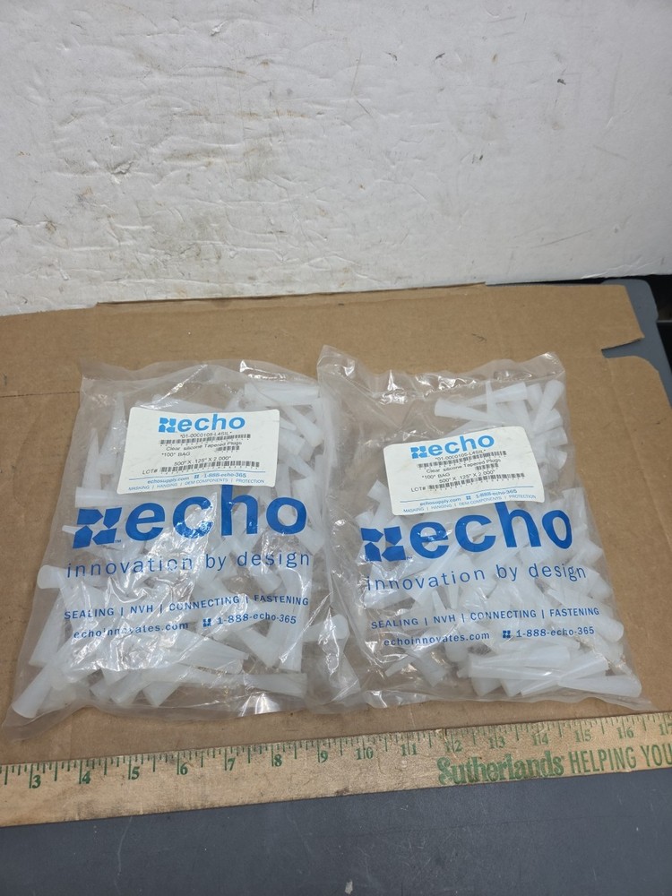 200 Echo .500″ X .125″ X 2″ Silicone Tapered Plugs for Powder Coating Painting