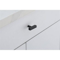 Elegant Decor Dior Modern Zinc Alloy T Bar Pull Multipack in Black (Set of 10)