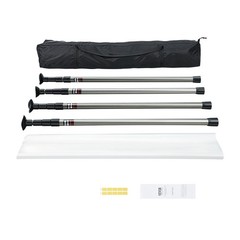 10ft Flexible Poles with 4 Parts, 32.8×13.12ft Plastic Film, Pouch
