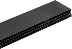BattenVent-1½”wide x 1/2″ thick x 36″ long. 120-three foot strips – 360 feet.