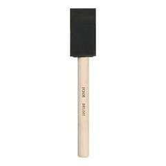 Foam Brushes, 1 in W, Foam, Wood handle Pack of 48 Industrial Rubberset