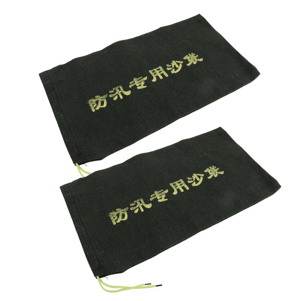 2 Pcs Flood Bags for Home Reusable Sand Canvas Heavy Duty Prevention Barriers