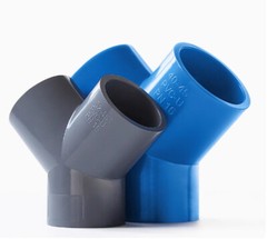 PVC 3-ways Y-Type Pipe Fitting Hose Connector For Fish Tank Pond Outdoor 20-63mm
