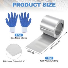 1060 Aluminum Flashing Roll, 118″ X2″ X0.016″ Aluminum Roof Panels