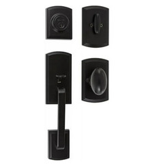 Delaney Hardware Italian Visconti Single Cylinder Dummy Handleset in Black