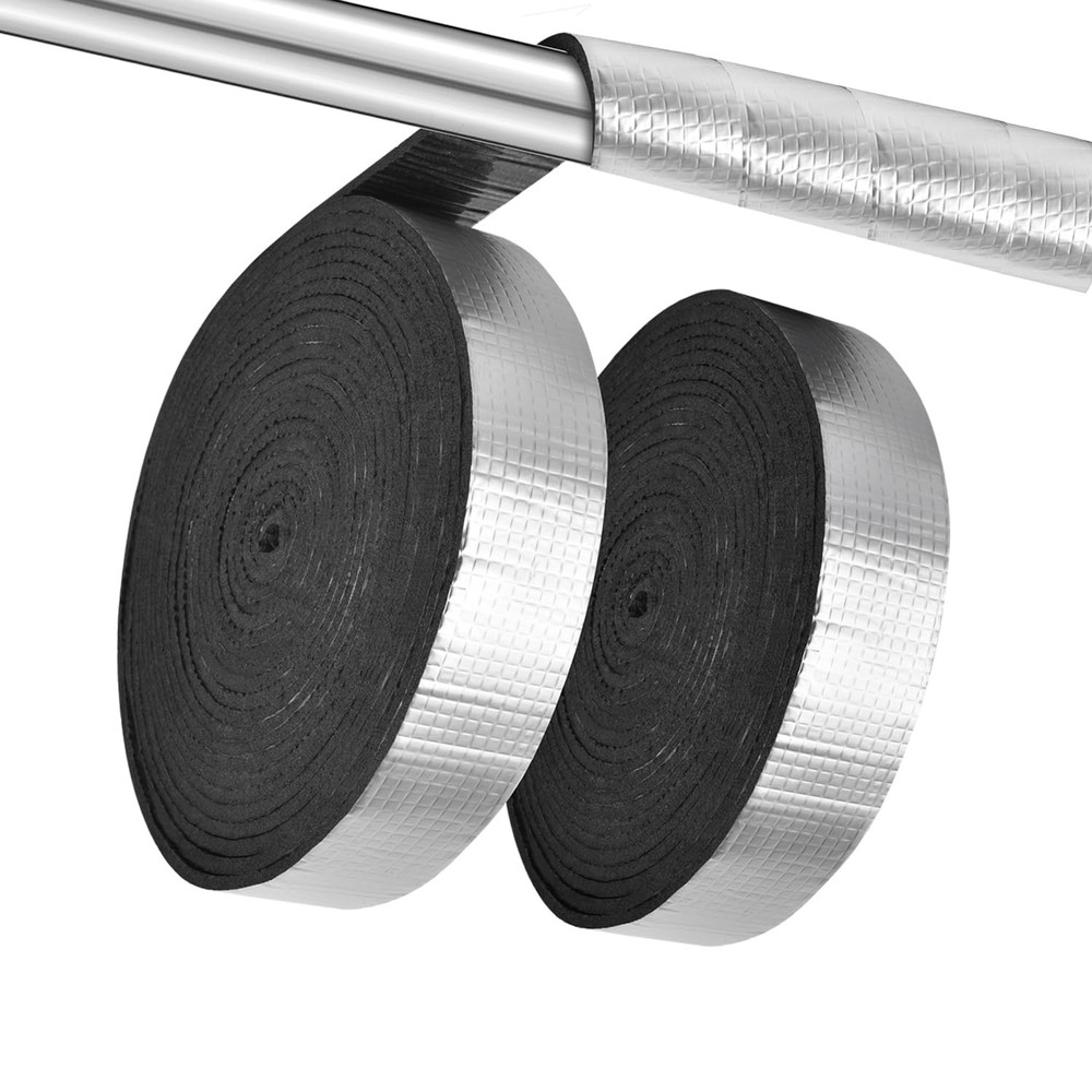 Pipe Insulation Wrap – 2″ Wide X 33 Ft Outdoor Foam Silver