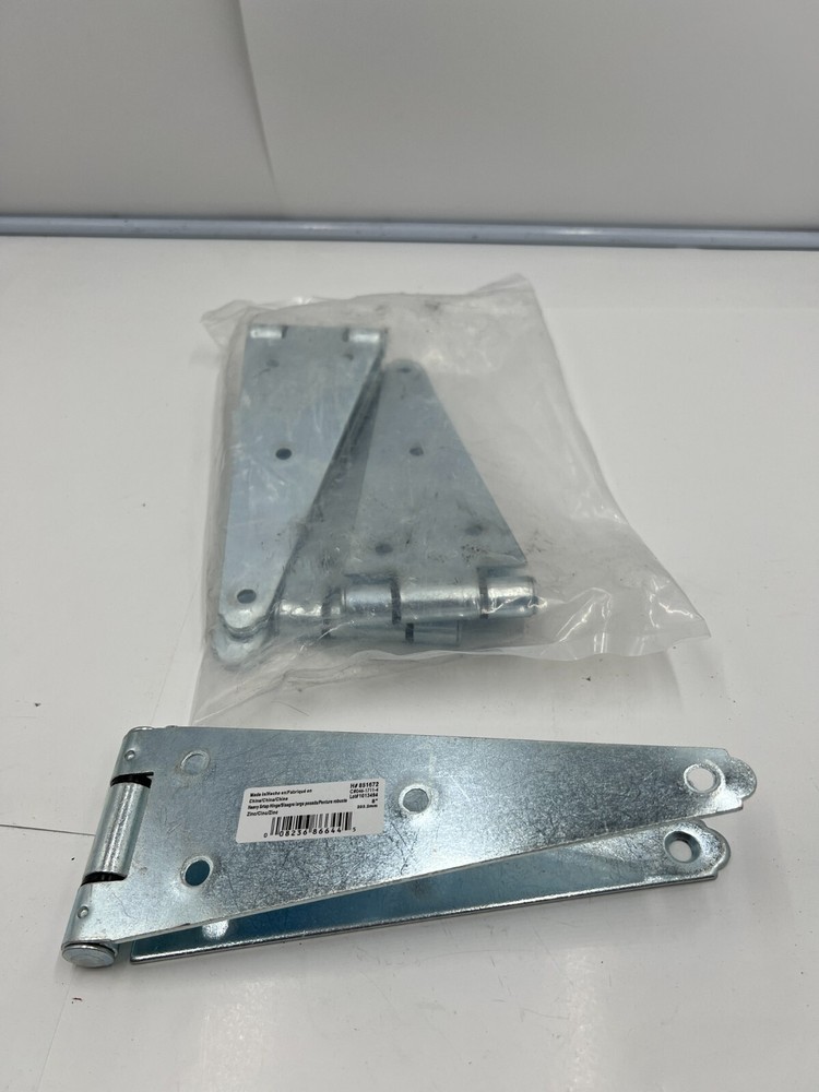 Pack Of 5 Hillman 851672 Hardware Essentials Heavy Duty Strap Hinge Zinc (8″)
