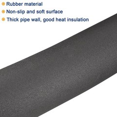 Foam Tubing 28mm ID 46mm OD 1.8m Long HVAC Pipe Insulation Tube Cover Black