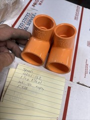 2 NEW Spears 1 1/4 x 1 1/4 x1″ CPVC Orange Reducing Pipe Tee Socket 4201-168