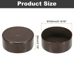 150mm (5 15/16″) ID Rubber End Caps Pipe & Fence Post Protectors Brown