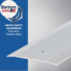 68361 Sturdy Aluminum Fluted Saddle Threshold, Mill Finish: Stylish Doorway Tran